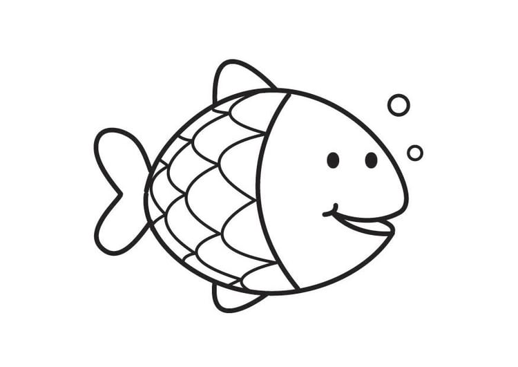 Coloring page fish