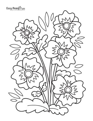 Flower coloring pages