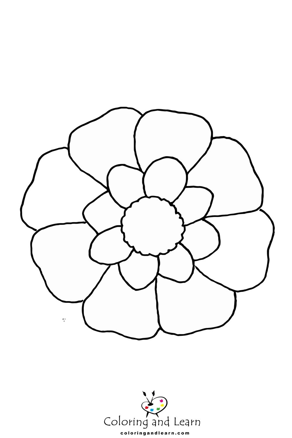 Easy flower coloring pages