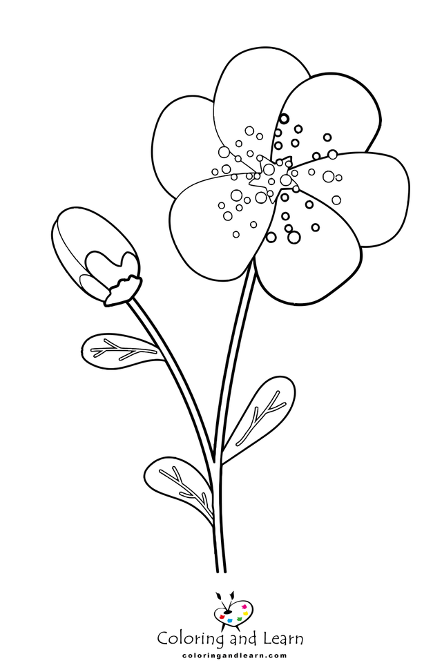 Easy flower coloring pages rcoloringpages