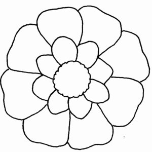 Simple flower coloring pages printable for free download