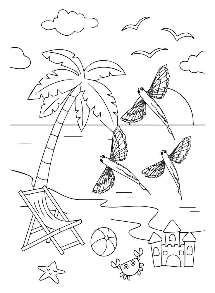 Flying fish coloring pages