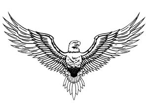 Simple eagle coloring page