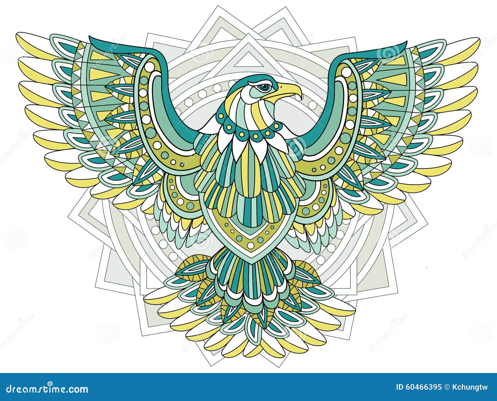 Eagle coloring illustrations vectors