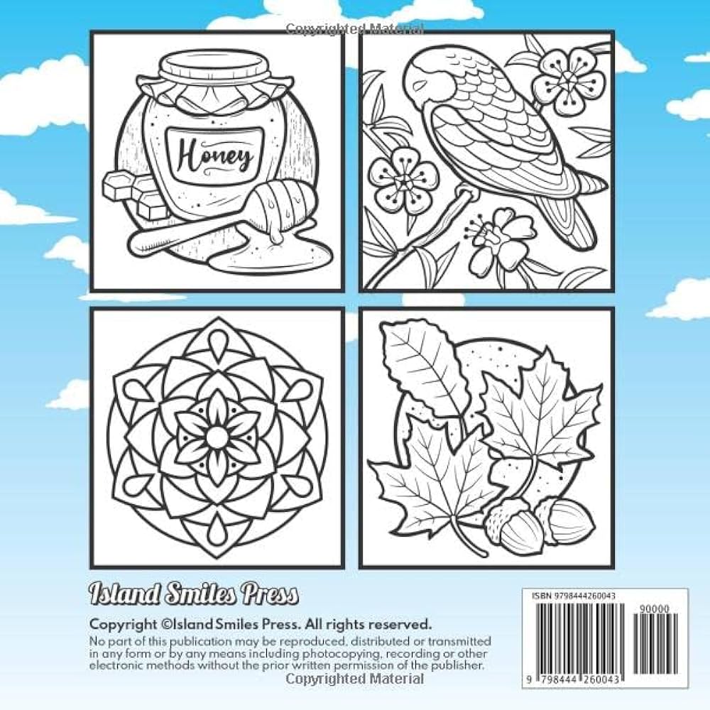 Bold and easy large print coloring book big and simple designs for adults seniors and beginners animals flowers food still life simple mandalas and more press islandsmiles books