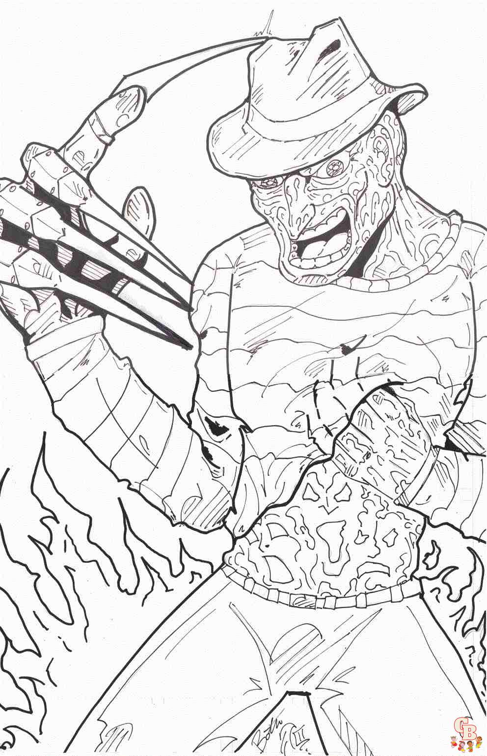 Printable freddy krueger coloring pages free for kids and adults