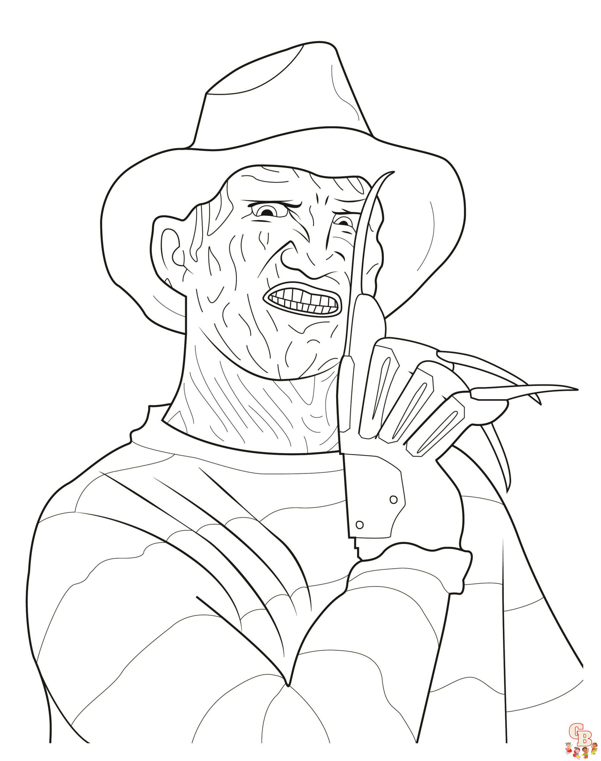 Printable freddy krueger coloring pages free for kids and adults