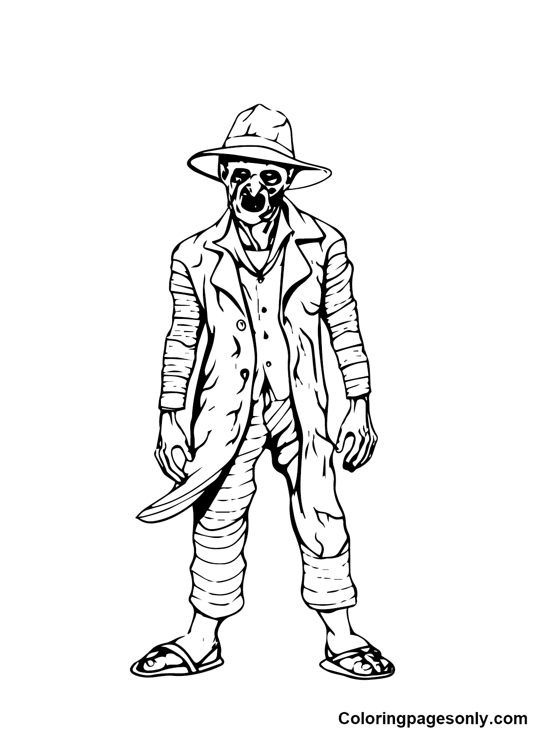 Freddy krueger coloring pages printable for free download