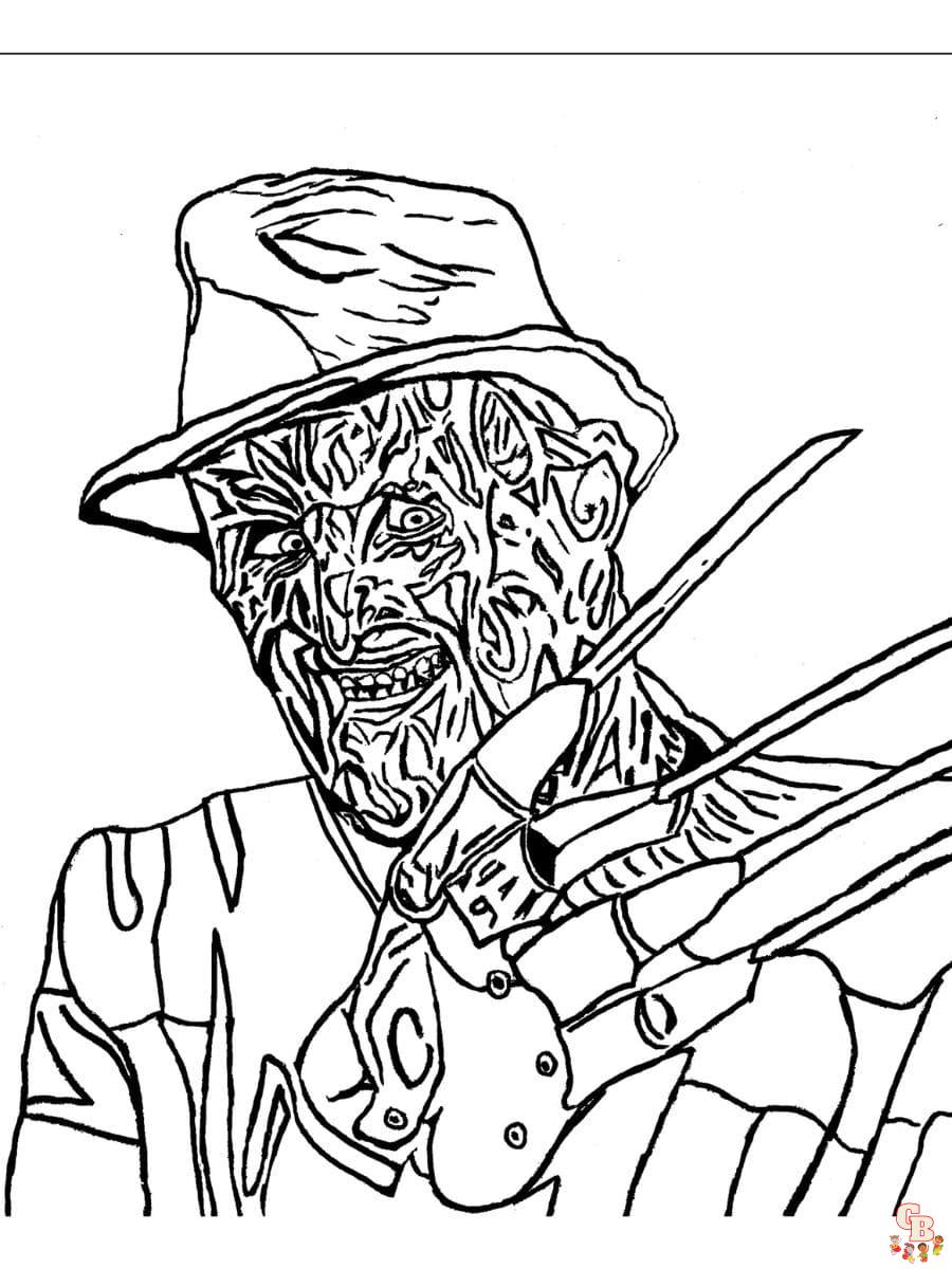 Printable freddy krueger coloring pages free for kids and adults