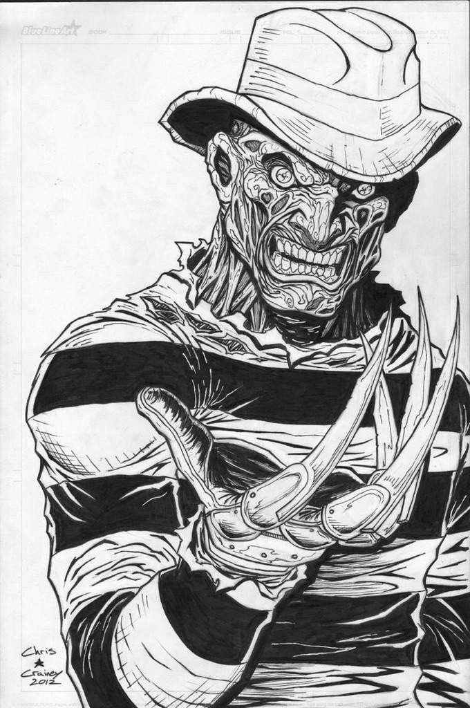 Wonderful avenger coloring page freddy krueger art scary coloring pages monster coloring pages