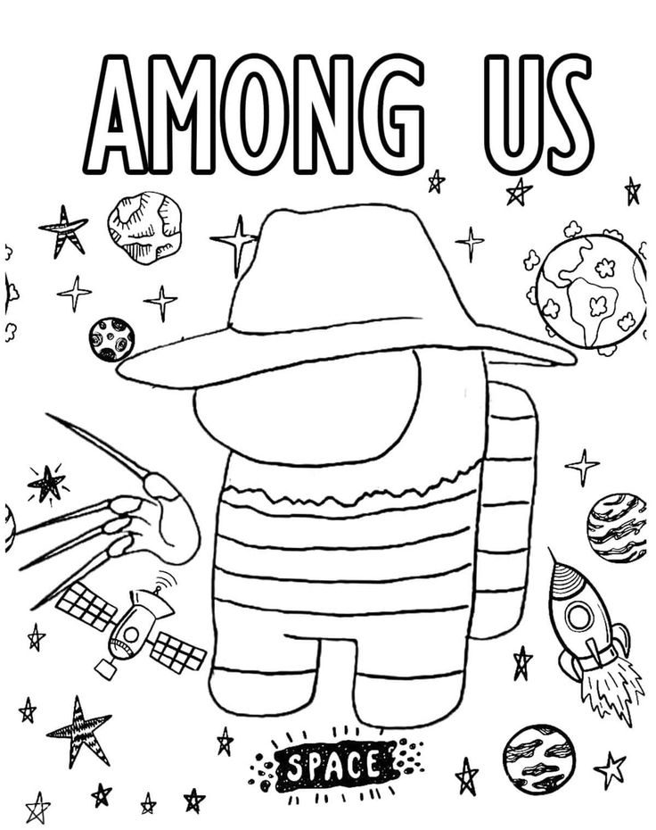 Among us freddy krueger colorir desenhos para colorir wx free coloring pages coloring pages for kids free kids coloring pages