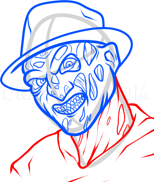 How to draw freddy krueger easy step by step drawing guide by dawn dragoart horror drawing freddy krueger freddy krueger art