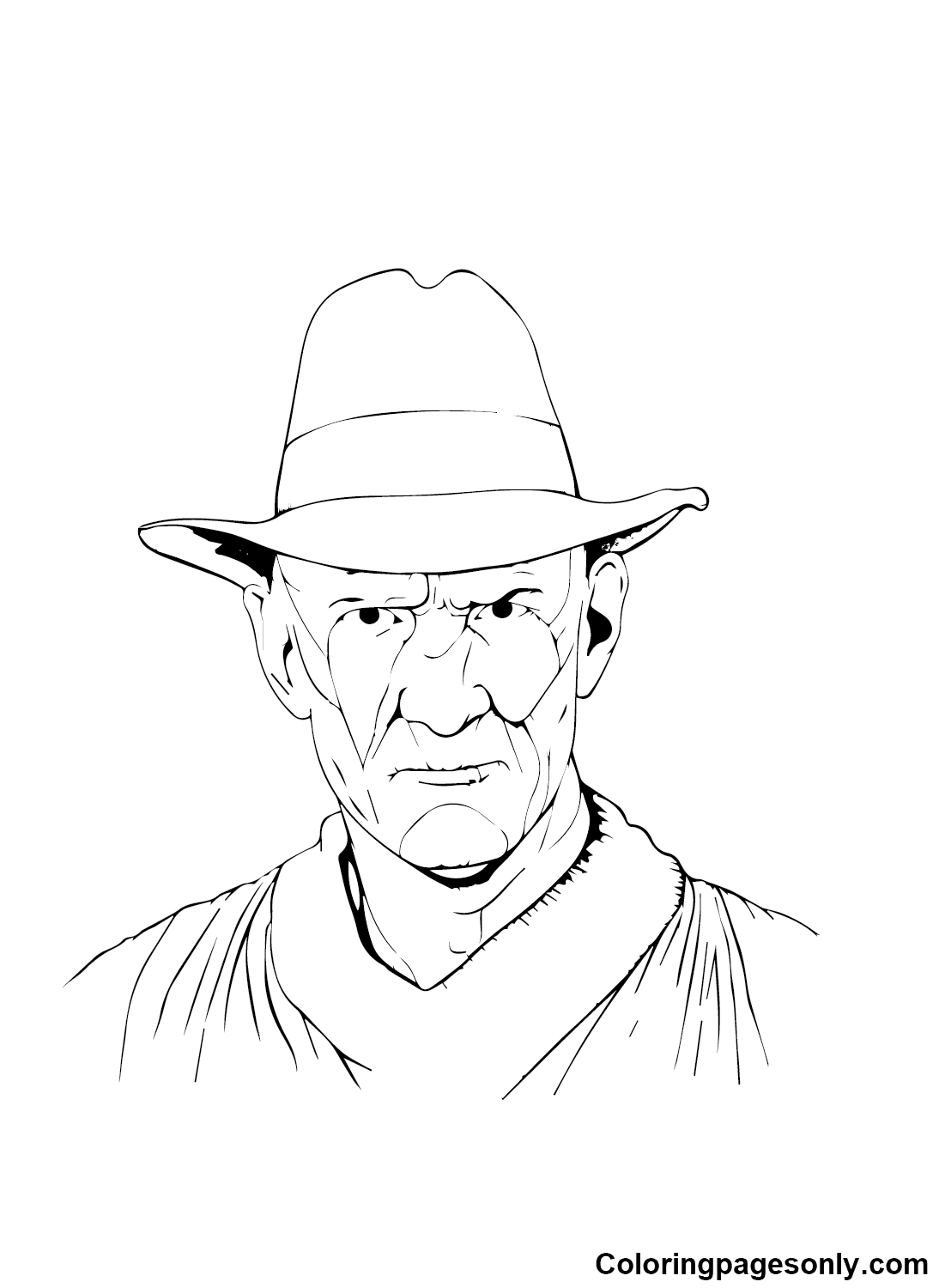 Freddy krueger coloring pages printable for free download