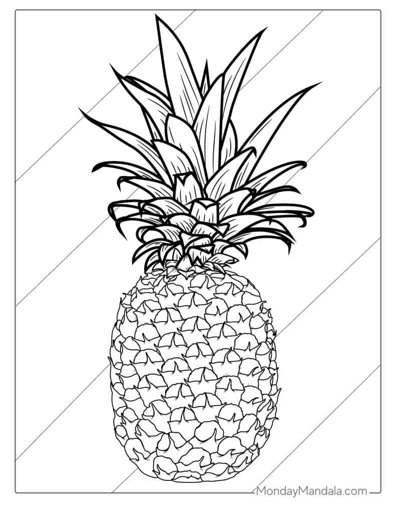 Fruit coloring pages free pdf printables