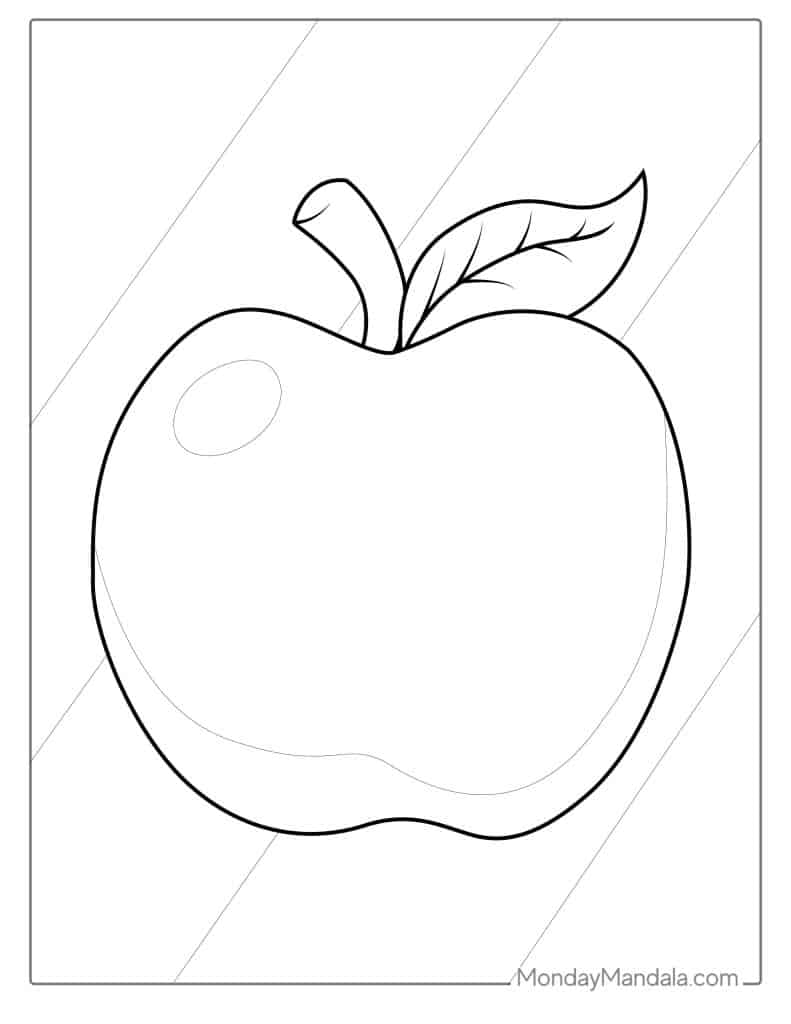 Fruit coloring pages free pdf printables