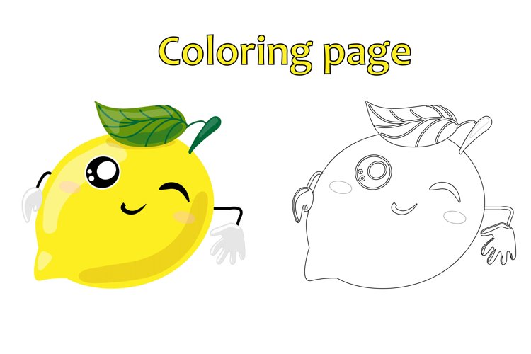 Funny fruits coloring pages with a high resolution