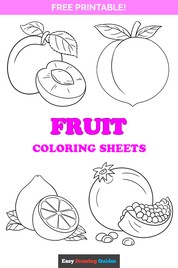 Free printable fruit coloring pages for kids