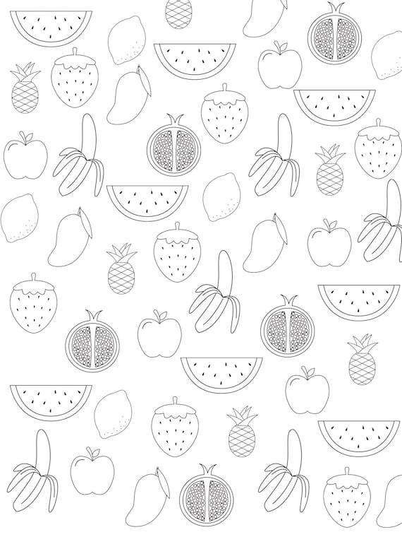 Fruit minimalist coloring page homeschool supplies preschool resources minimalist classroom fruit ece simple coloring