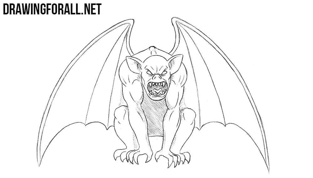 How to draw a gargoyle