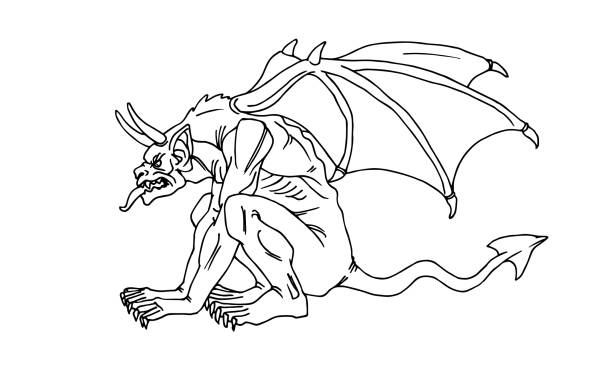 Gargoyle sketches stock photos pictures royalty