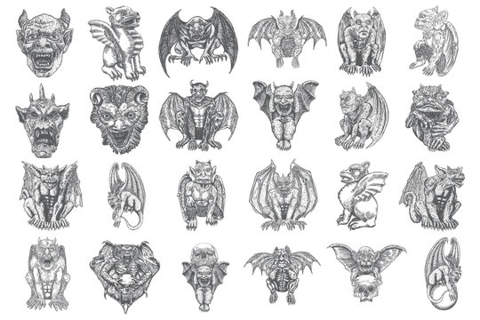 Gargoyle drawings images â browse photos vectors and video