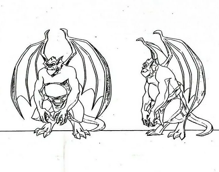 Disneys gargoyles production studio copy broadway model sheet guide page