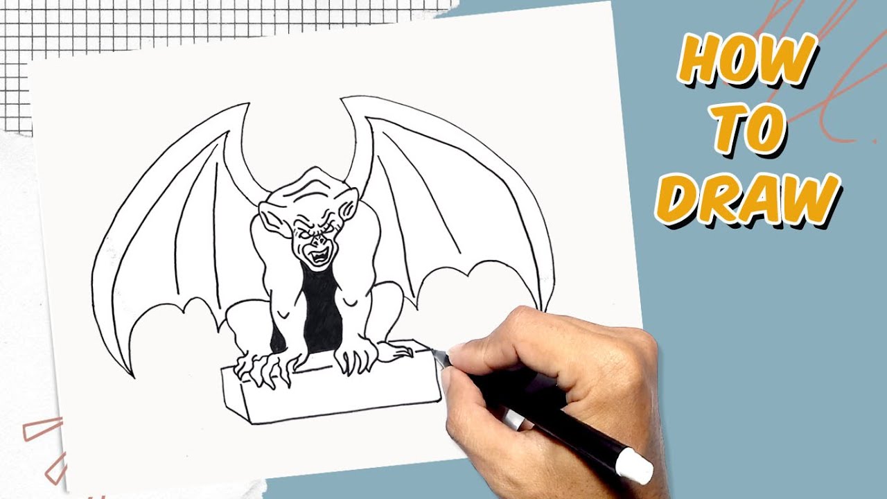 How to draw gargoyle