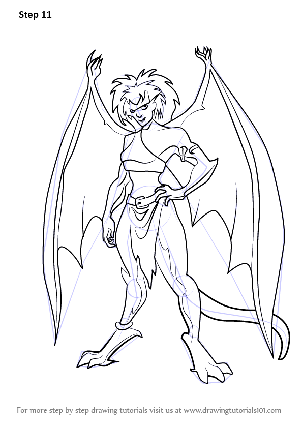 How to draw demona from gargoyles gargoyles step by step