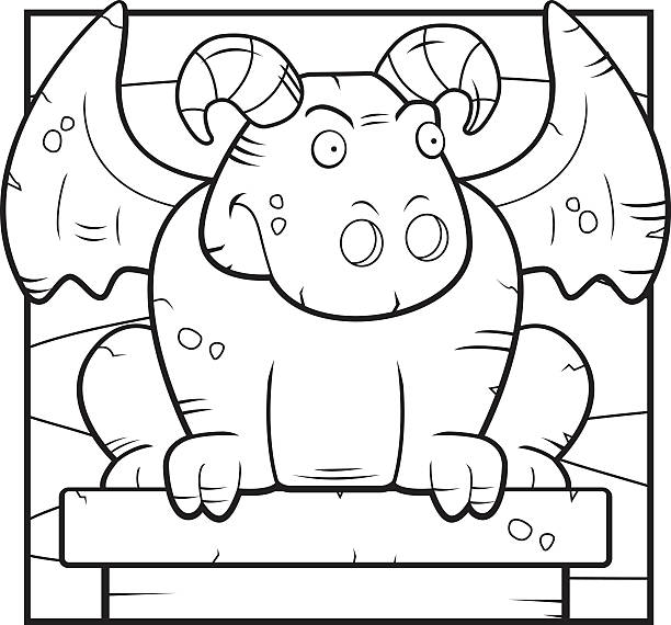 Cartoon gargoyle stock illustration