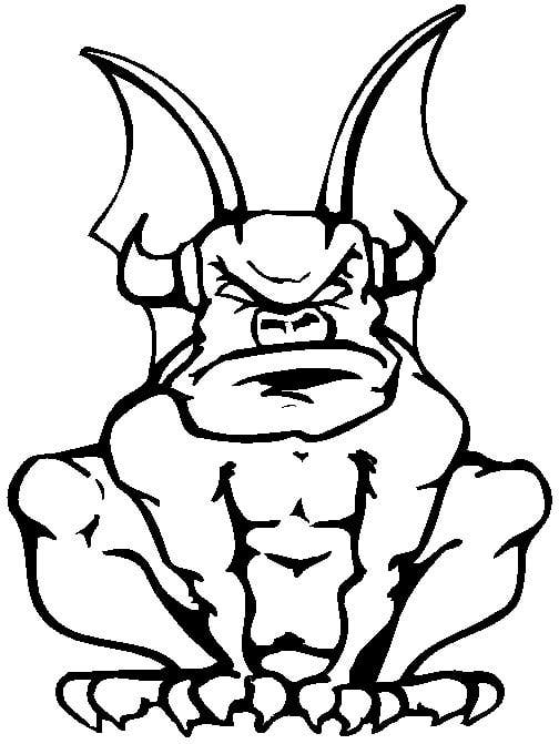 Gargoyle coloring page