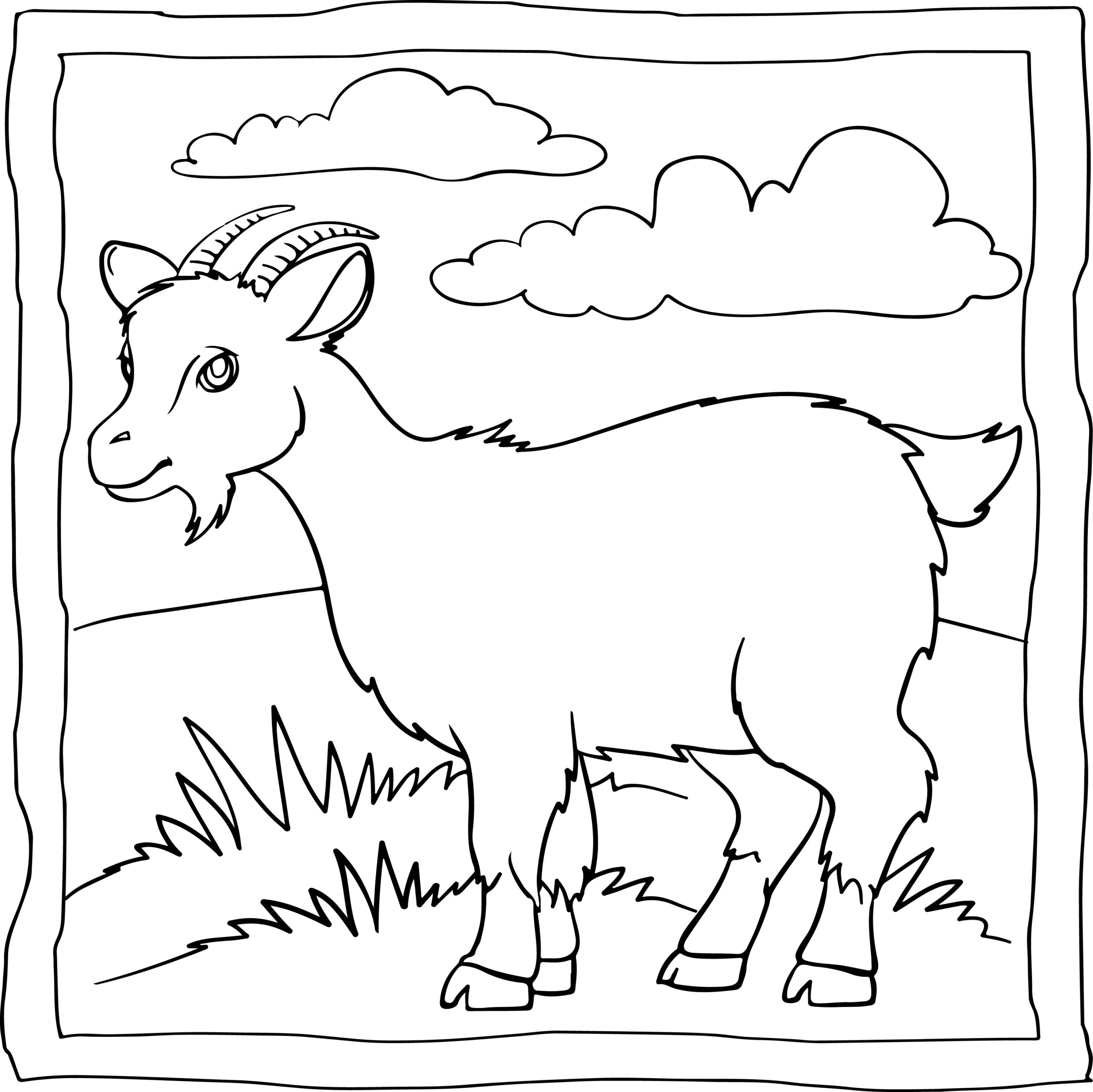 Goat coloring book easy and fun goat coloring pages for kids made by teachers