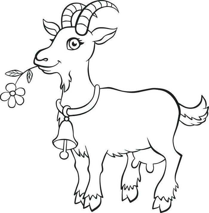 Cute goat coloring pages coloring pages for kids coloring pages animal coloring pages