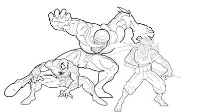 Updated spiderman coloring pages