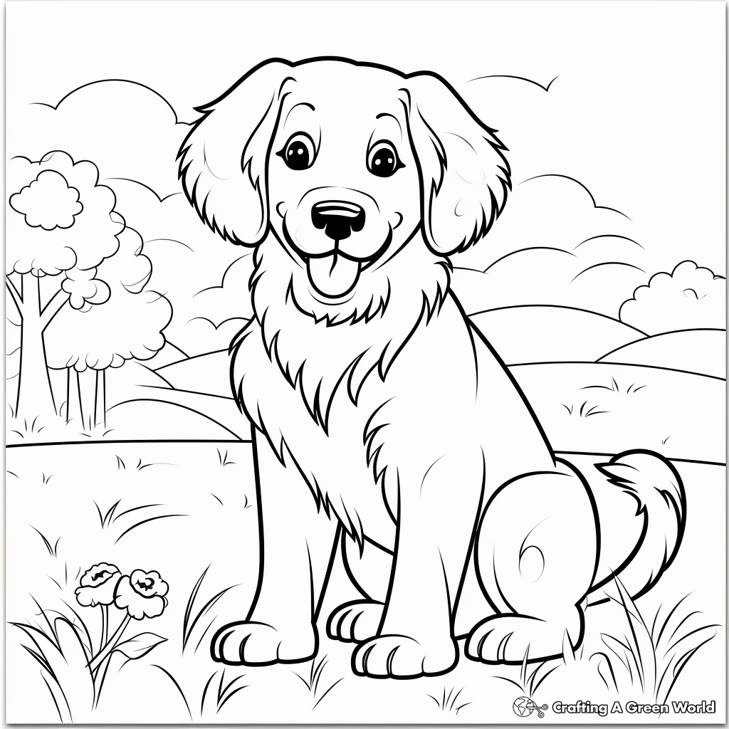 Golden retriever coloring pages