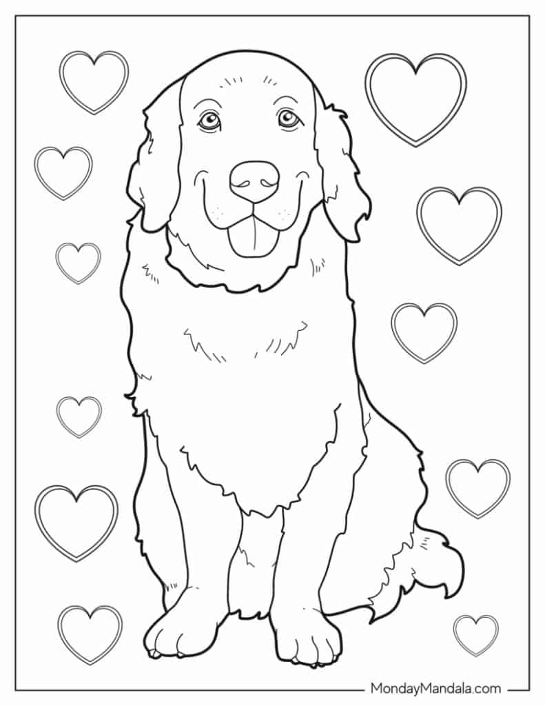 Dog coloring pages free pdf printables