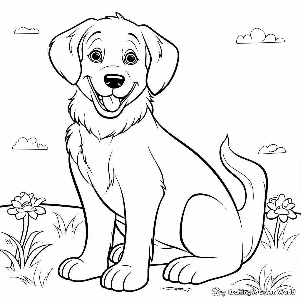 Golden retriever coloring pages