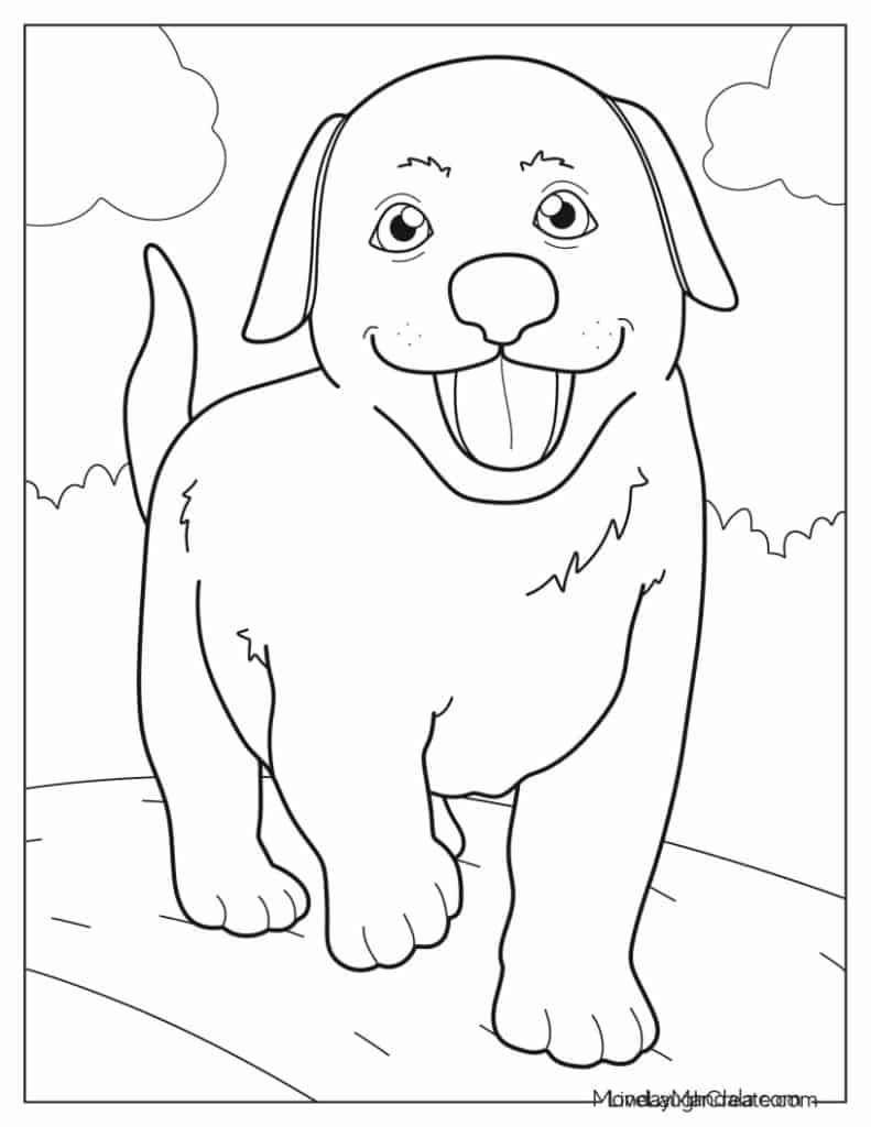 Dog coloring pages free pdf printables