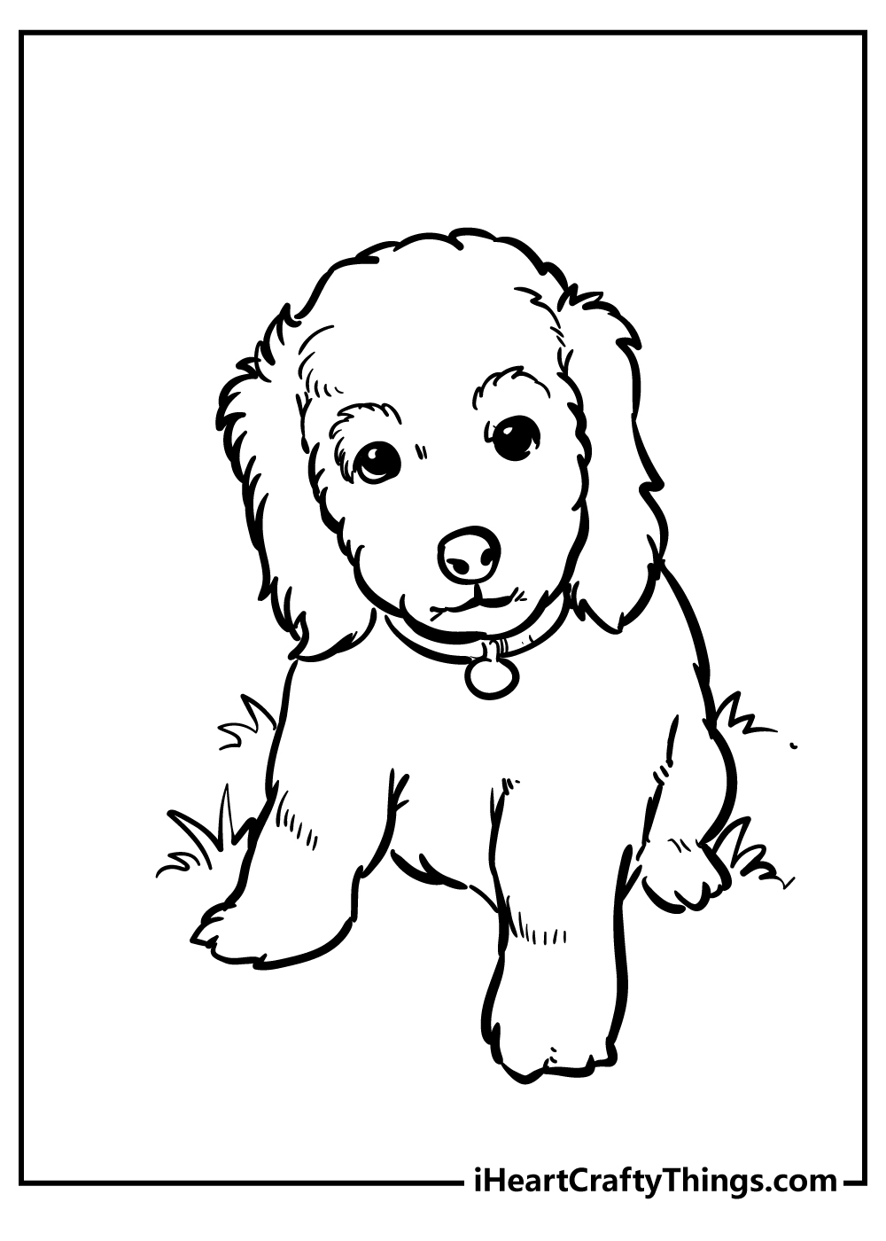 Puppy coloring pages free printables