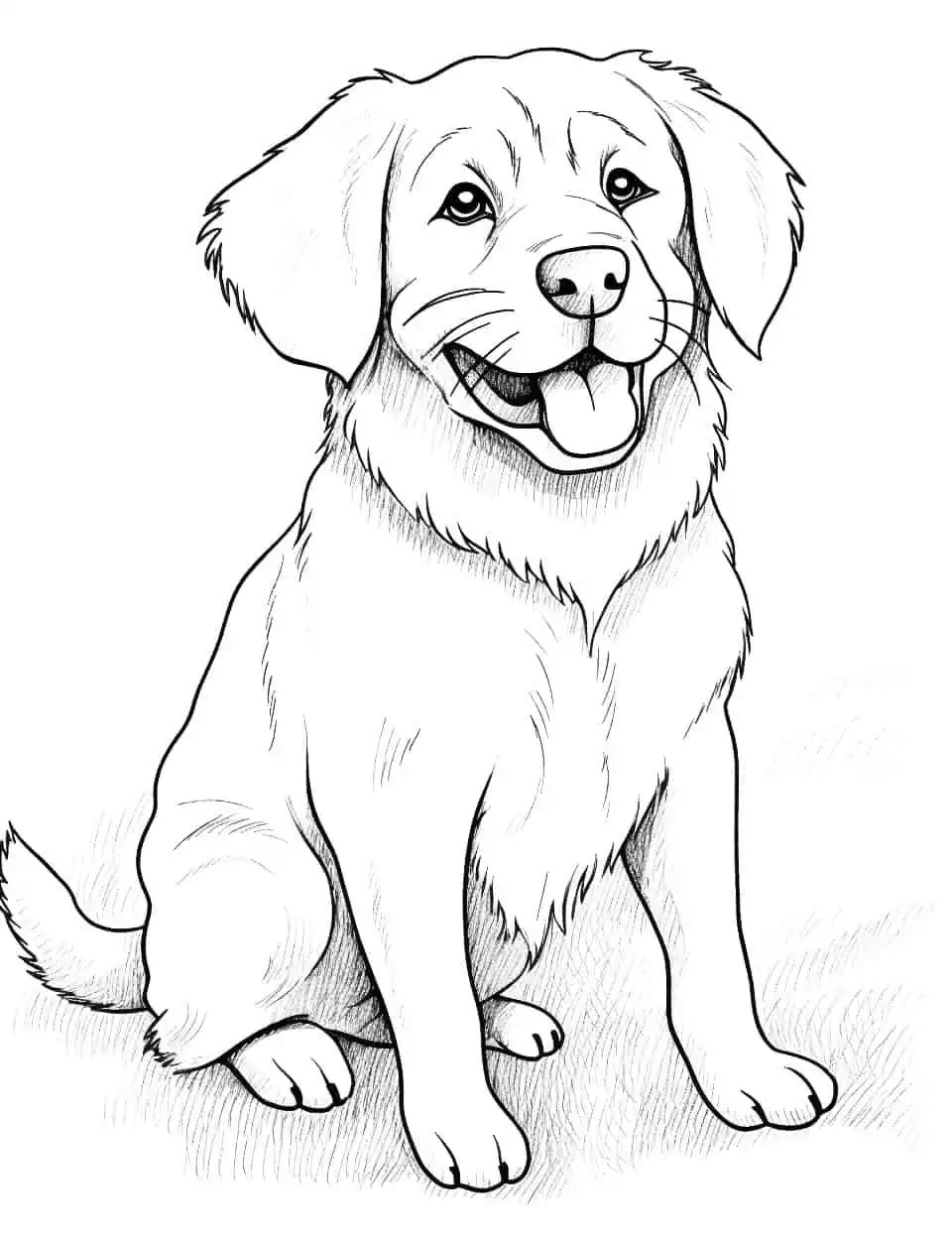 Dog coloring pages free printable sheets