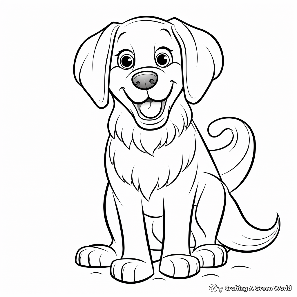 Golden retriever coloring pages