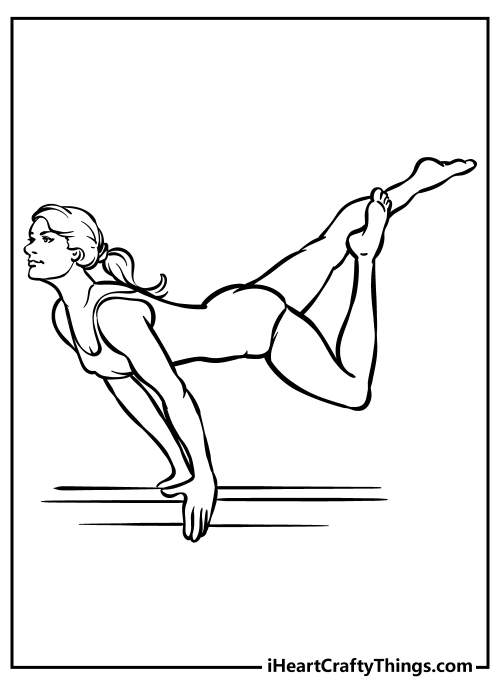 Gymnastics coloring pages free printables