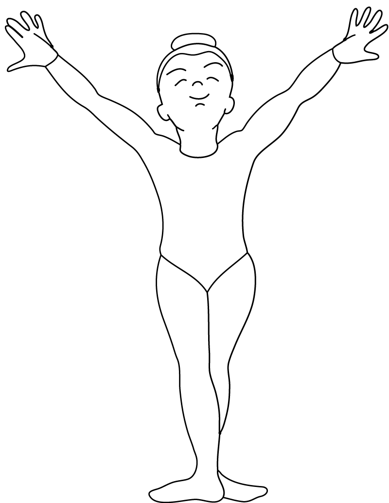 Gymnastics coloring pages