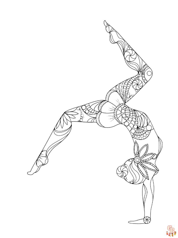 Gymnastics coloring pages free printable and easy to color