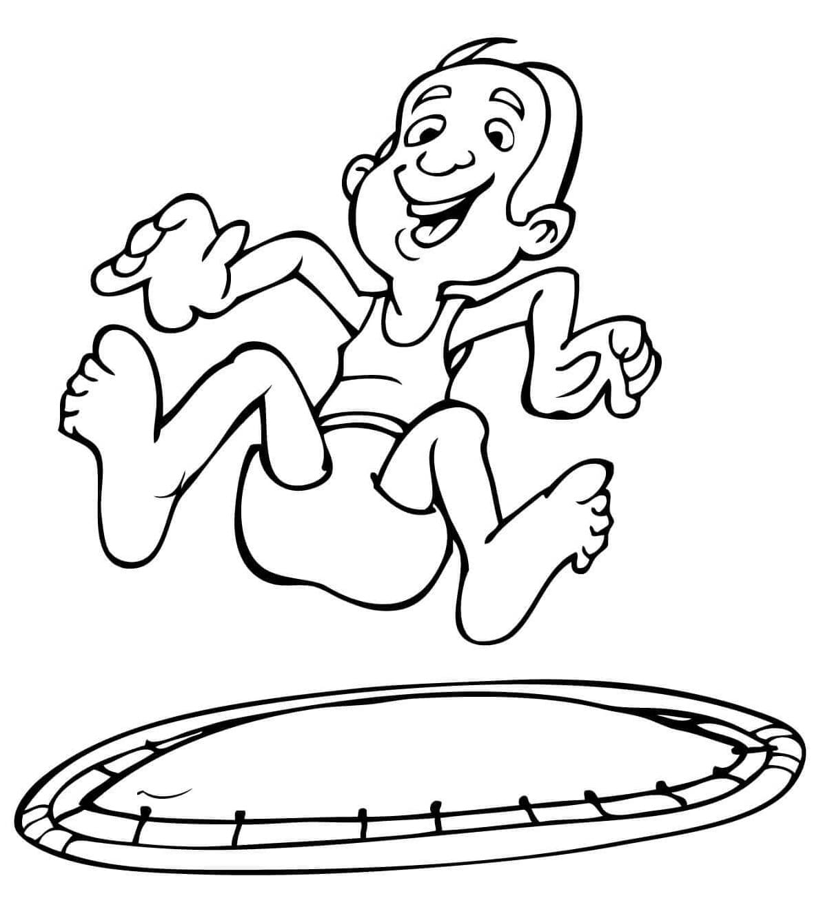 Simple gymnastics coloring page