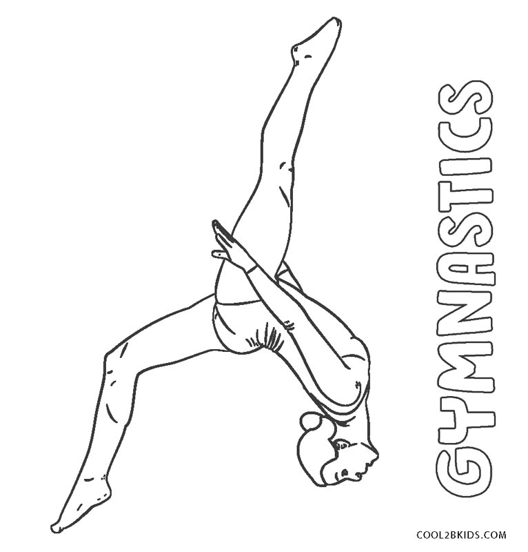 Free printable gymnastics coloring pages for kids