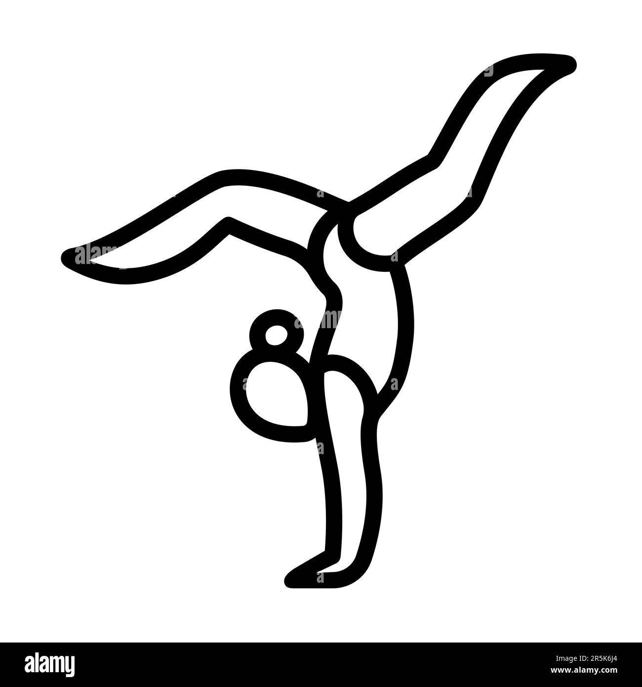 Gymnast line icon hi