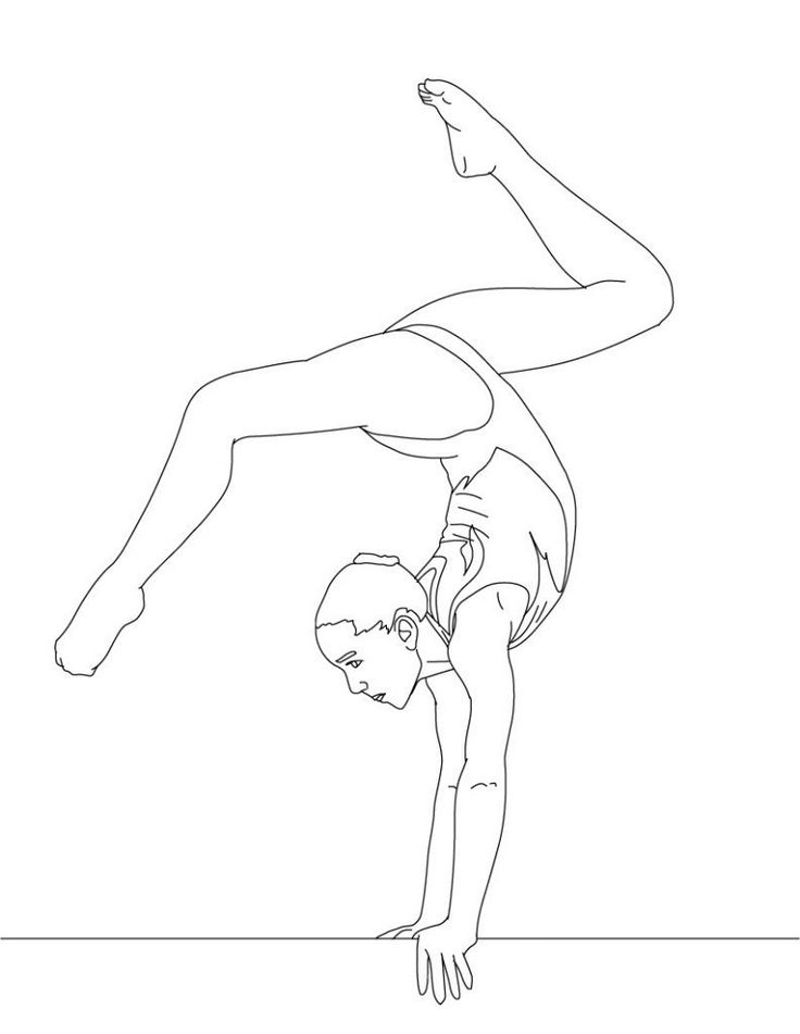 Gymnastics coloring pages