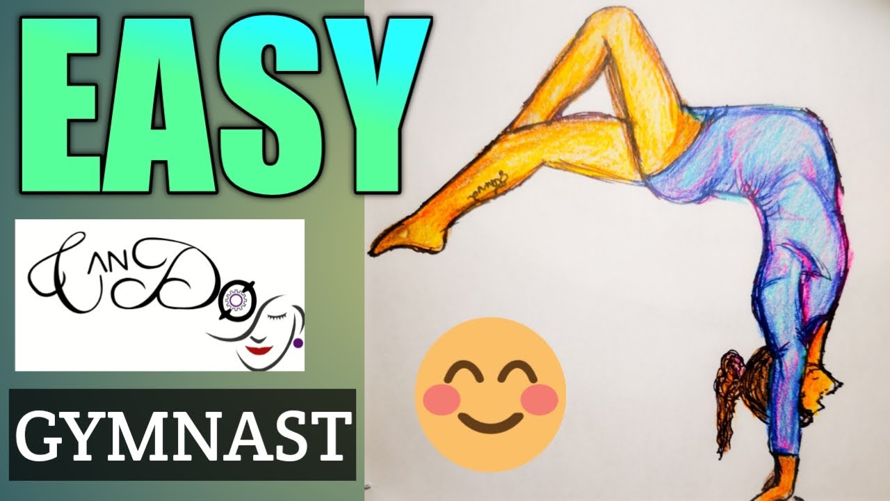 How to draw a gynast step by step for beginners easy gynast drawing tutorial gynastics