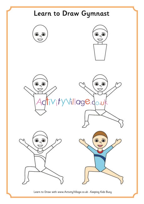 Learn to draw a gymnast