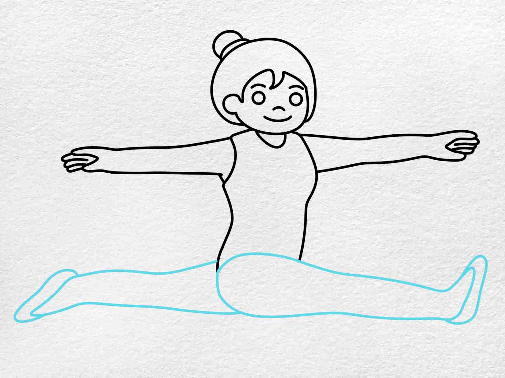 Gymnastics drawing easy